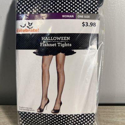 Halloween Fishnet Tights Women's One Size Way To Celebrate! brand - Black